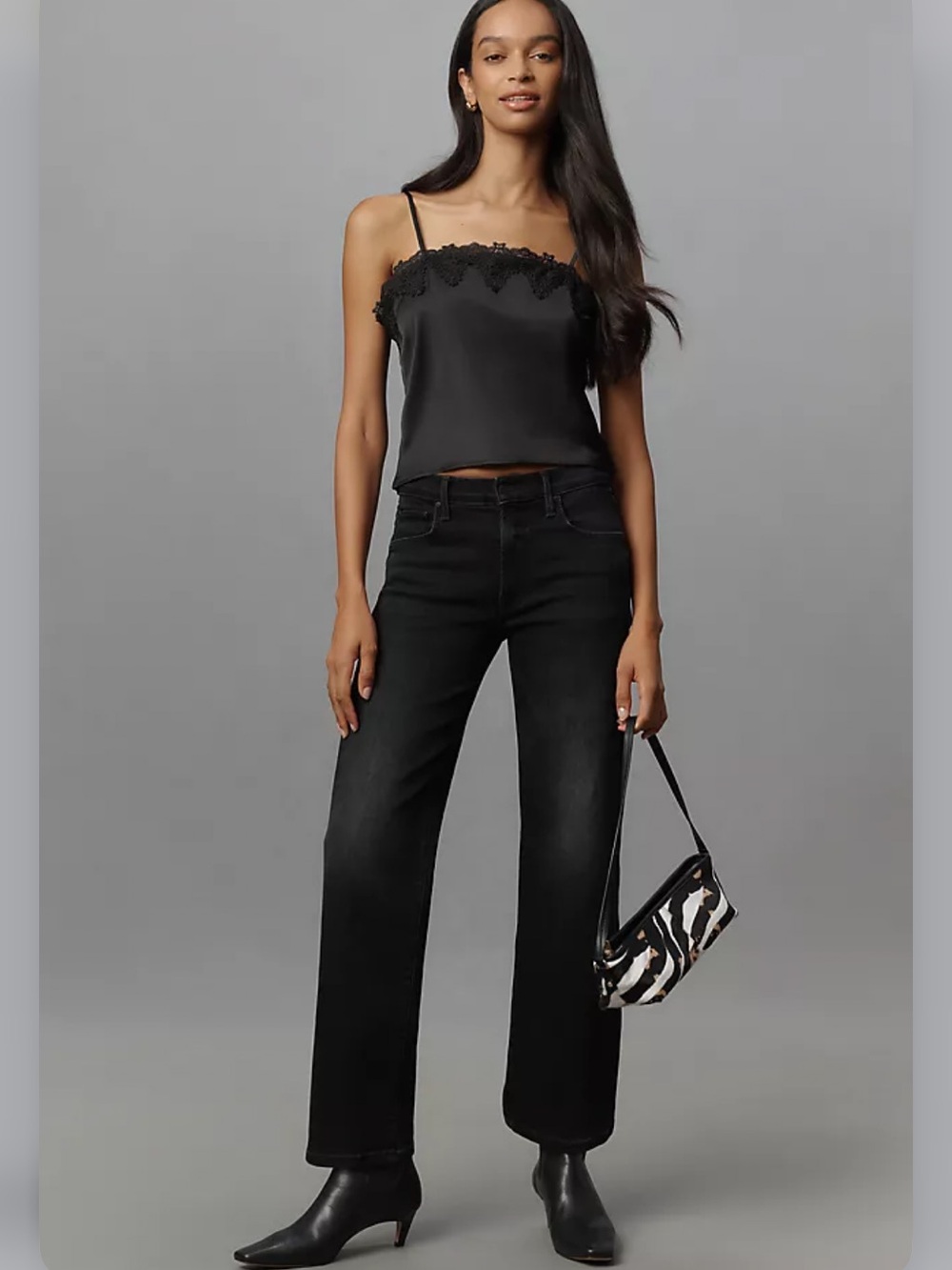 NWOT MOTHER Highrise Rambler Zip Flood in Size 29